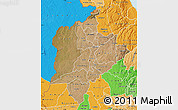 Satellite Map of Kasungu, political shades outside