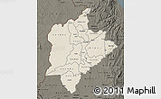 Shaded Relief Map of Kasungu, darken