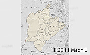 Shaded Relief Map of Kasungu, desaturated