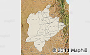 Shaded Relief Map of Kasungu, satellite outside