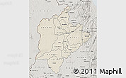 Shaded Relief Map of Kasungu, semi-desaturated