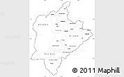Blank Simple Map of Kasungu, cropped outside