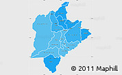 Political Shades Simple Map of Kasungu, single color outside