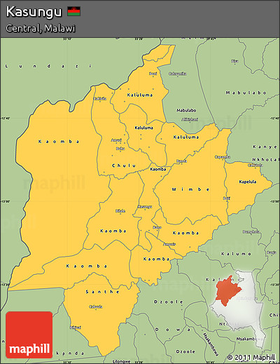 Savanna Style Simple Map of Kasungu