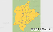 Savanna Style Simple Map of Kasungu, single color outside