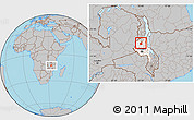 Gray Location Map of Wimbe, highlighted grandparent region