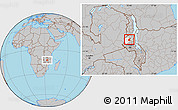 Gray Location Map of Wimbe, highlighted parent region