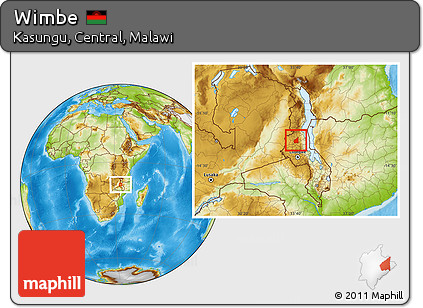 Physical Location Map of Wimbe