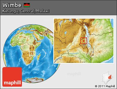 Physical Location Map of Wimbe