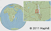 Savanna Style Location Map of Wimbe, hill shading