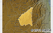 Physical Map of Wimbe, darken