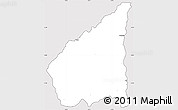 Silver Style Simple Map of Wimbe, cropped outside