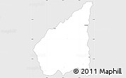 Silver Style Simple Map of Wimbe, single color outside