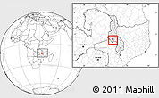 Blank Location Map of Chadza, within the entire country