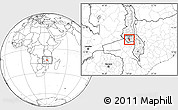 Blank Location Map of Chadza, highlighted parent region
