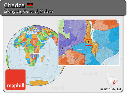 Political Location Map of Chadza
