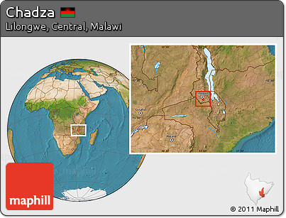 Satellite Location Map of Chadza