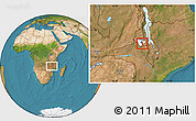 Satellite Location Map of Chadza, highlighted parent region