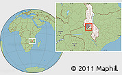 Savanna Style Location Map of Chadza, highlighted country, highlighted parent region