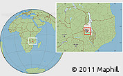 Savanna Style Location Map of Chadza, highlighted parent region, highlighted grandparent region, within the entire country
