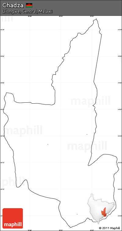 Blank Simple Map of Chadza, cropped outside, no labels