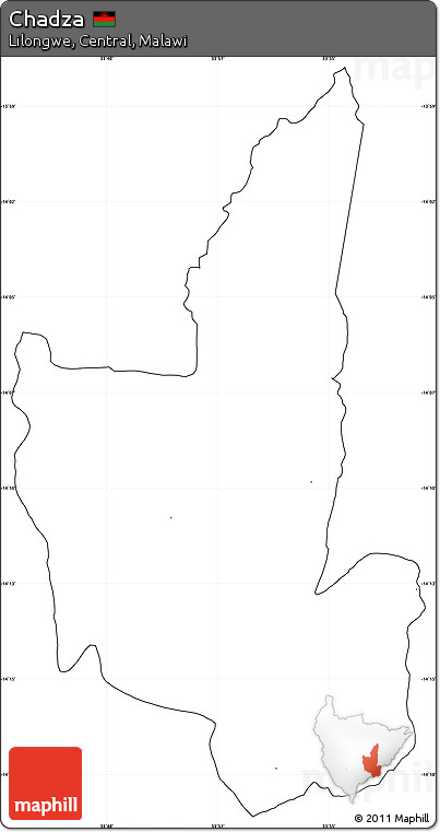 Blank Simple Map of Chadza, cropped outside, no labels