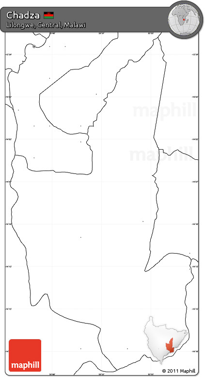 Blank Simple Map of Chadza, no labels