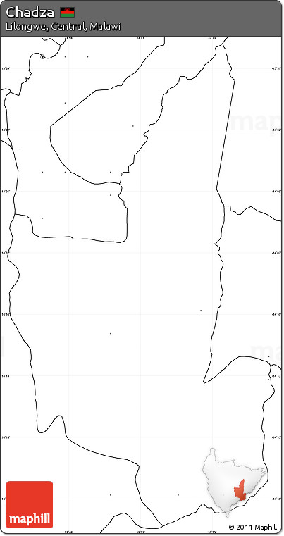 Blank Simple Map of Chadza, no labels