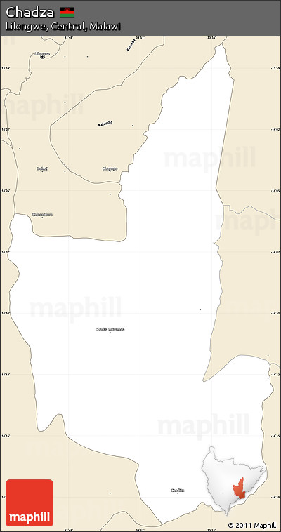Classic Style Simple Map of Chadza