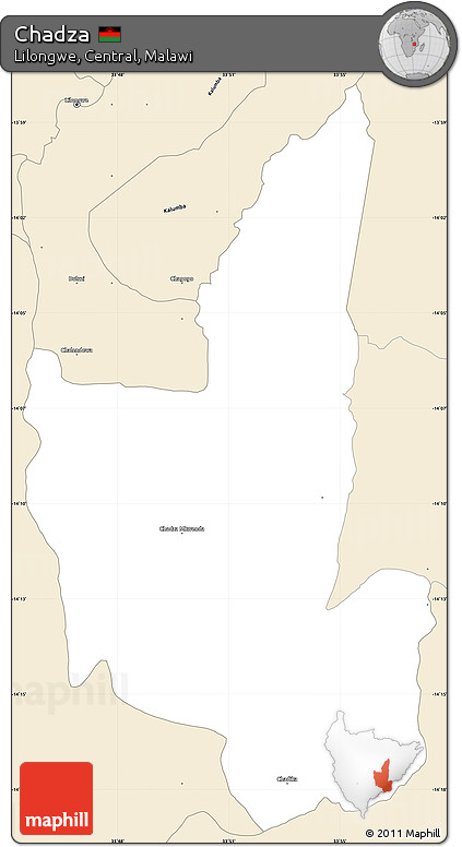 Classic Style Simple Map of Chadza