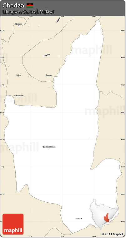 Classic Style Simple Map of Chadza