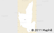 Classic Style Simple Map of Chadza, single color outside