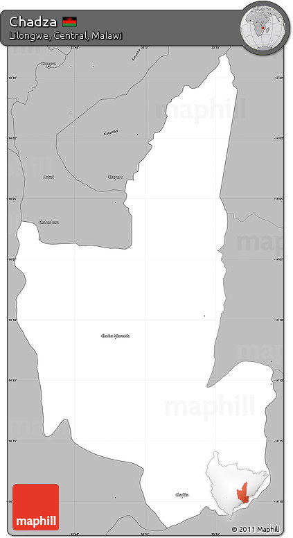 Gray Simple Map of Chadza