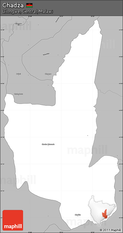 Gray Simple Map of Chadza