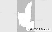 Gray Simple Map of Chadza, single color outside