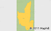 Savanna Style Simple Map of Chadza, single color outside