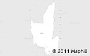 Silver Style Simple Map of Chadza, single color outside