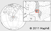 Blank Location Map of Kalumba, highlighted country, highlighted parent region