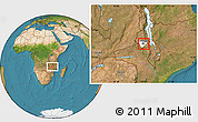 Satellite Location Map of Kalumba, highlighted parent region