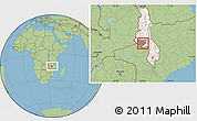 Savanna Style Location Map of Kalumba, highlighted country, highlighted parent region
