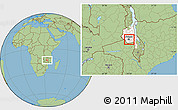 Savanna Style Location Map of Kalumba, highlighted grandparent region