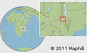 Savanna Style Location Map of Kalumba, highlighted parent region