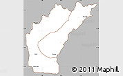 Gray Simple Map of Kalumba, cropped outside