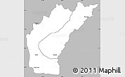 Gray Simple Map of Kalumba, single color outside