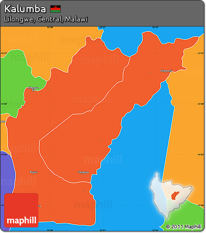 Political Simple Map of Kalumba