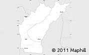 Silver Style Simple Map of Kalumba