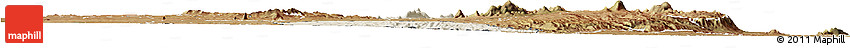 Shaded Relief Horizon Map of Mazengera, satellite outside