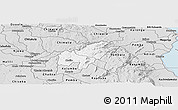 Silver Style Panoramic Map of Mazengera