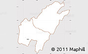 Classic Style Simple Map of Mazengera, cropped outside