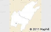Classic Style Simple Map of Mazengera, single color outside